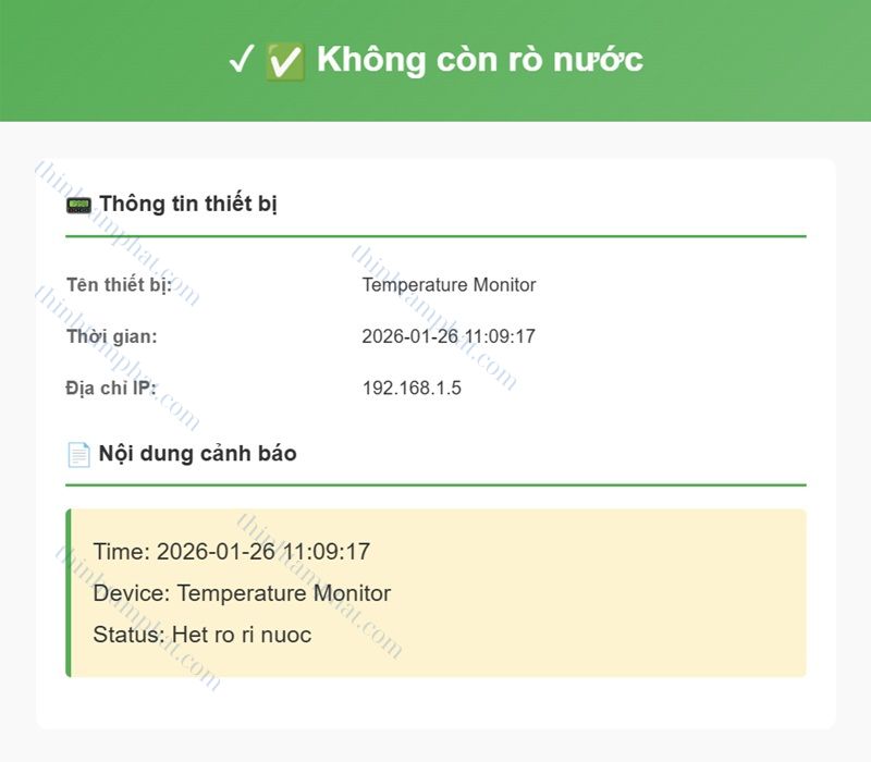 phát hiện rò rỉ nước